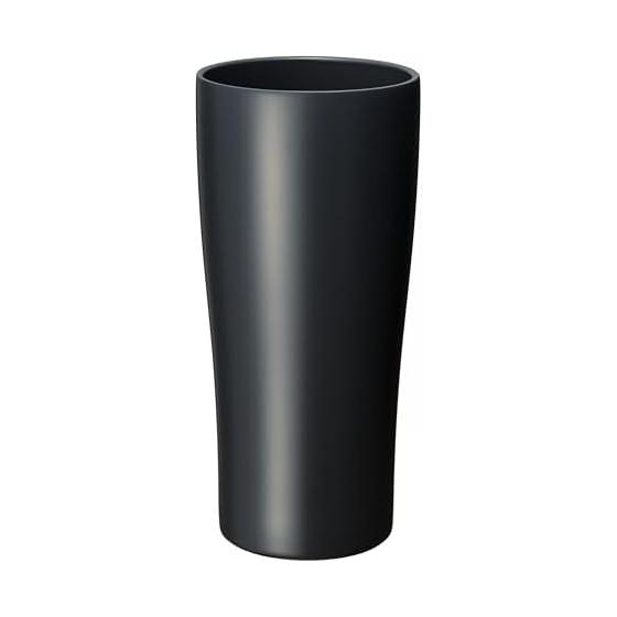 Kakusee Tumbler Charcoal 450ml Vacuum Double Structure Warm/Cold Slim Type Ceramic Coat Easy to Wash Ceraco CE-01C