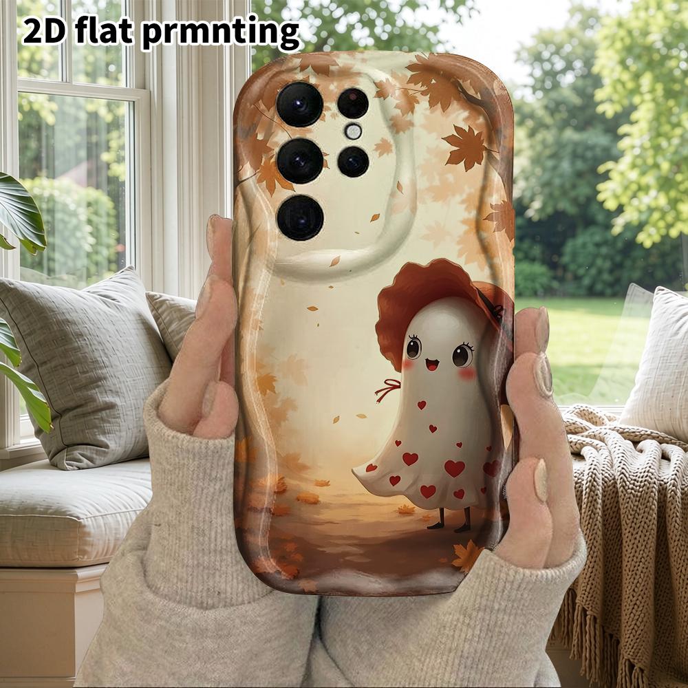 Phone Case: 2D Flat Samsung Galaxy A34 A35 M05 M06 S20 S22 S21 FE Plus 5G Protective Case, Couple Style, Autumn Stroll, Christmas and Halloween Gift