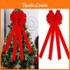 Festive Red Christmas Bow Door Decor Elegant Home Decoration For Holiday Cheer