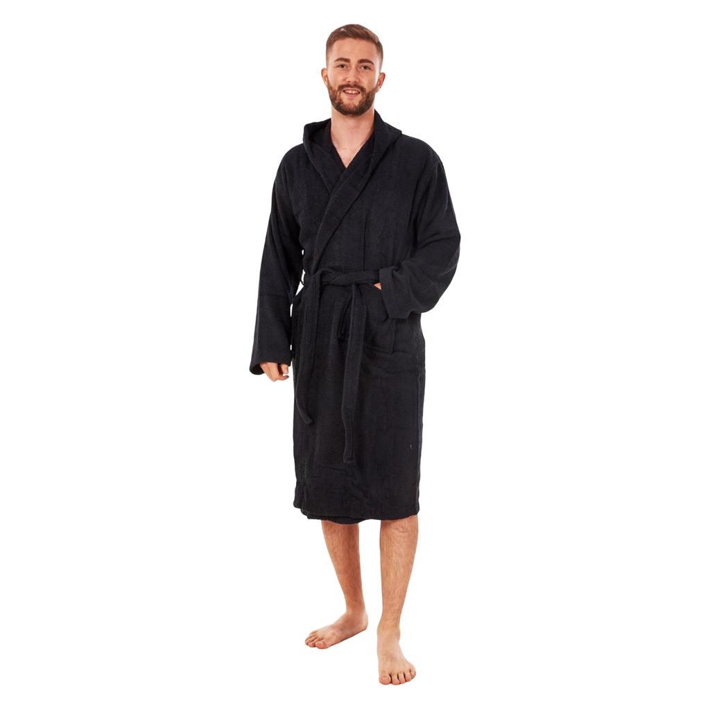 Keanu Men's Plain Cotton Dressing Gown