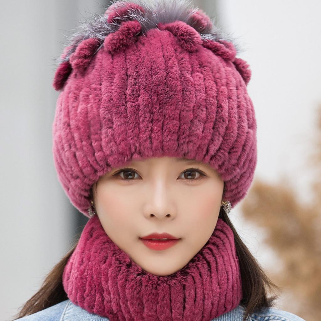 Berretto Classico in Peluche di Pelliccia Sintetica Spesso Antifreddo Elasticizzato Maglia Cappelli Leggero Elastico Calotta Cranica Soffice Scalda Orecchie Berretti da Donna