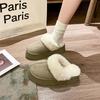 Women's Fashionable and popular high-quality Thick Bottom Anti-Slip Fleece-Lined Heightening Slippers Cotton Slippers for Women