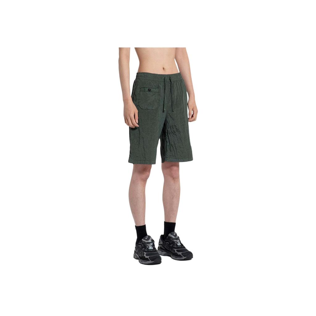 Stone Island Logo Print Casual Shorts Men shorts Green 8015B0443-V0059
