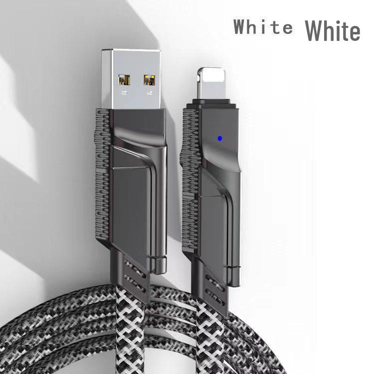 Zinc Alloy Braided 4-in-1 Type-C PD Fast Charging USB Cable