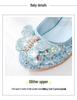 Girls' Princess Butterfly Crystal High Heel Shoes - Spring & Autumn Fashion Leather
