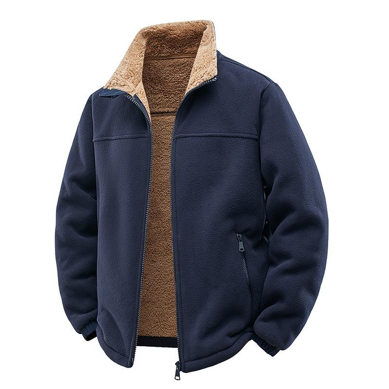 Winter Hunting Fleece Jacket Men Warm Polar Outdoor Hoodie Jacket Multi-Pocket Casual Full Zip Sport Hiking Coat