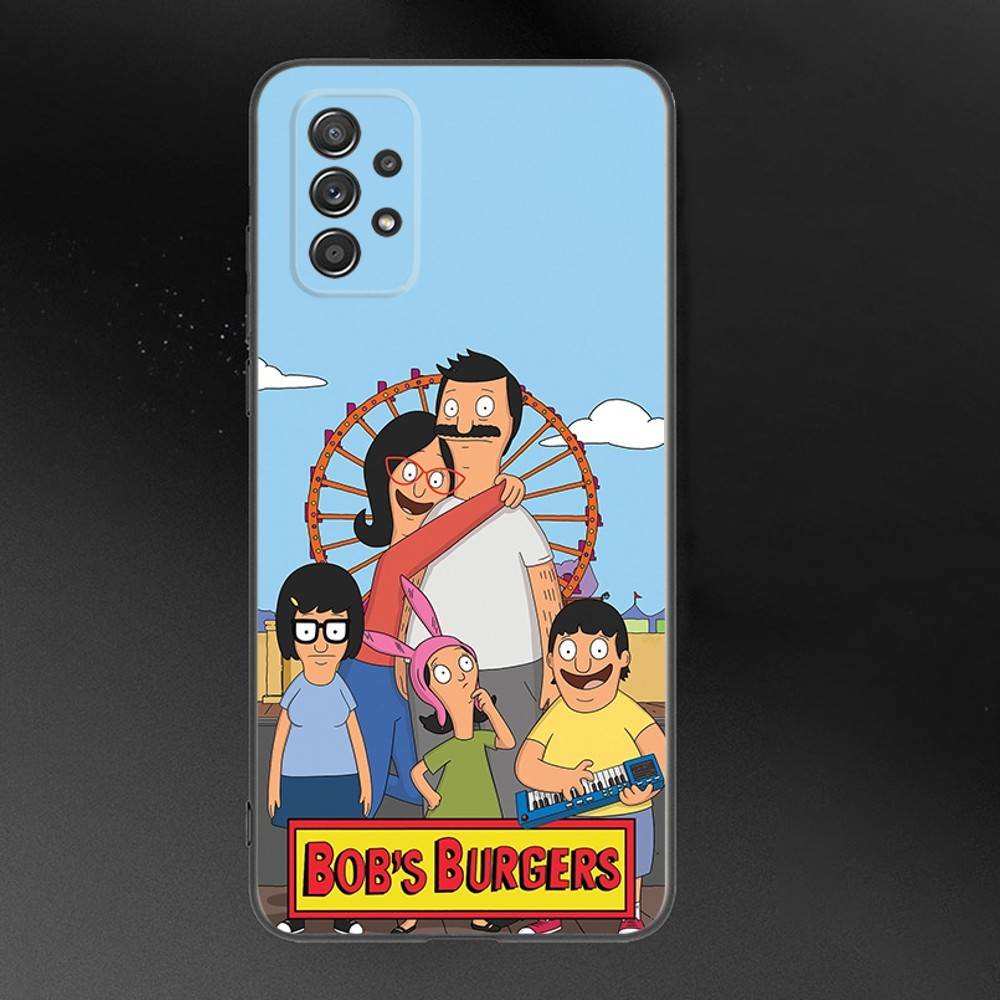 Cartoon B-Bobs Burgers Phone Case For Samsung Galaxy A 91,80,73,72,71,53,52,51,22,5G Shockproof Soft Black Cover