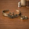 Sewing Machine Bracelet Vintage Jewelry Adjustable Open Cuff Bracelet Ring Timeless Tailoring Design Elegant Pendant for Seamstress Quilter Craft