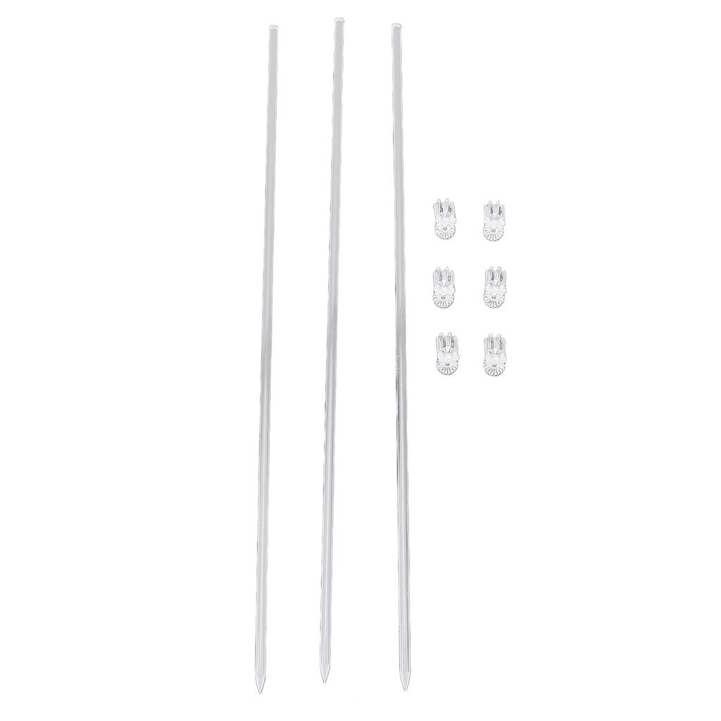 36 stuks 15,6 inch Acryl Plantensteunen, Heldere Bloemondersteunstokken met Clips, Ideaal voor Orchideeën en Potplanten