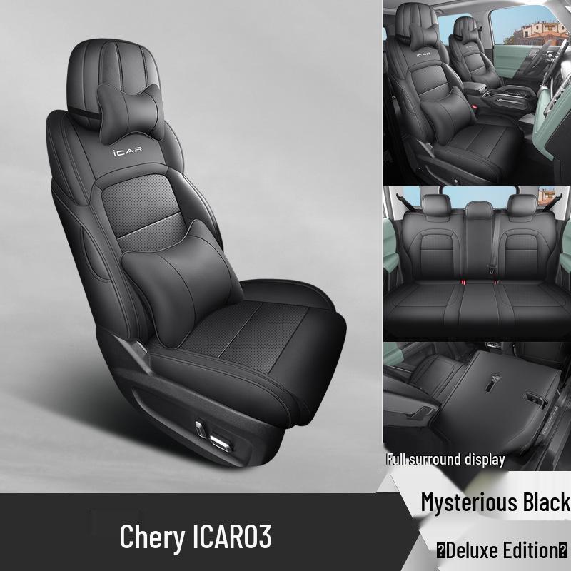 New Universal 5-Seat Full Leather Car Seat Cushion for Car03 - All Seasons