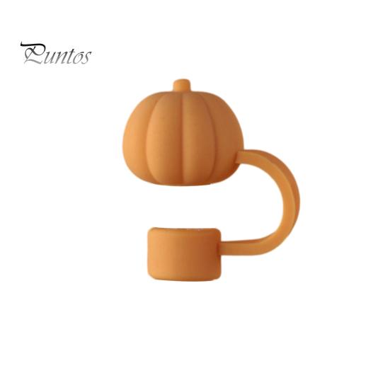 

1/5 шт., силиконовая крышка для соломинки в виде тыквы, многоразовая крышка для стакана объемом 30/40 унций, аксессуары для Дня благодарения, нескользящая, не содержащая бисфенол-А, универсальная крышка для соломинки 10 мм жёлтый