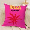 Travel Vacation Series Cushion Cover Silky Short Plush Invisible Zipper Dustproof Sofa Pillow Case For Home Decor