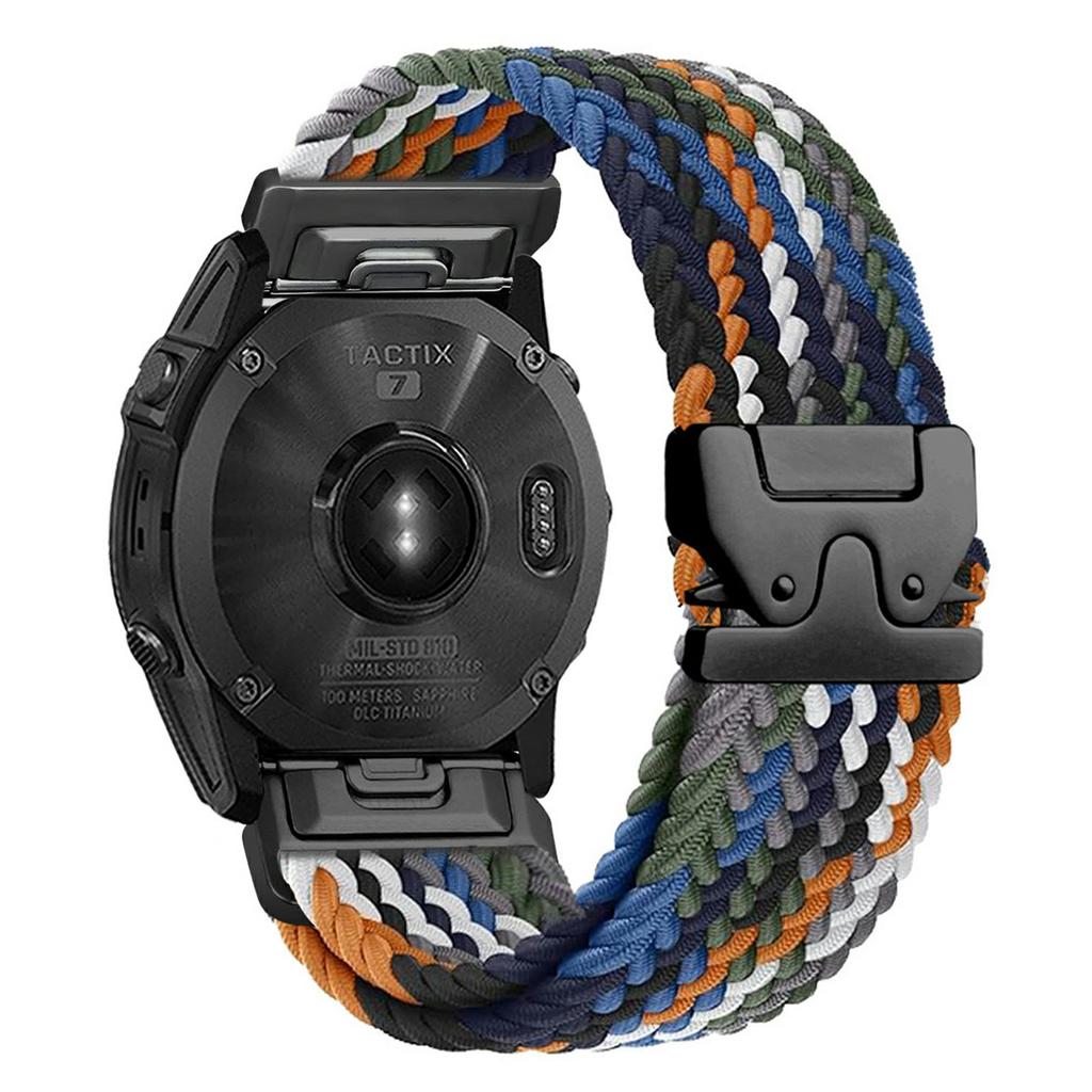 22 мм нейлоновий ремінець для Garmin Fenix 7 / 7 Pro / 6 / 6 Pro / 5 Plus з парашутною пряжкою, ремінець для годинника зі швидким зняттям