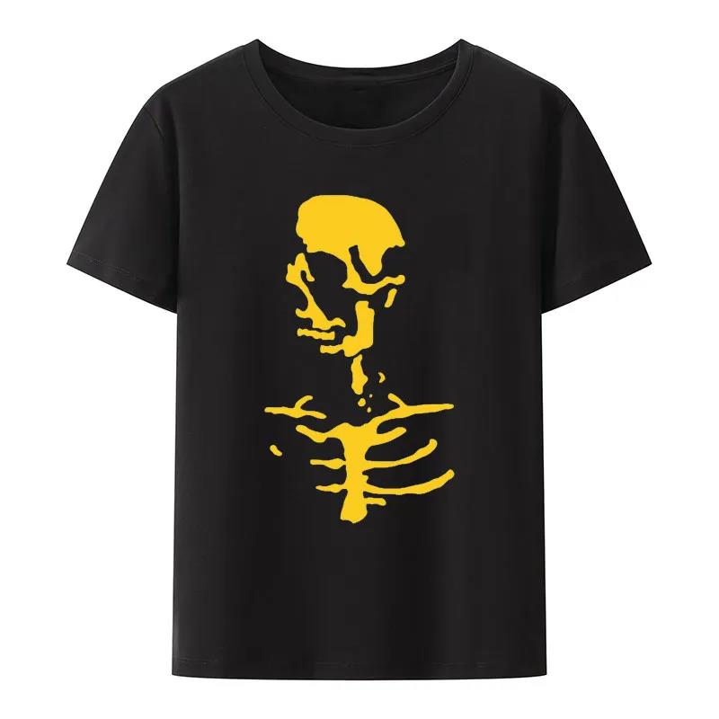Flame Skull Head Punk Print TShirt Women And Unisex The Offspring Band Hiphop Streetwear Fashion Cool Camisetas Plus Size Tops