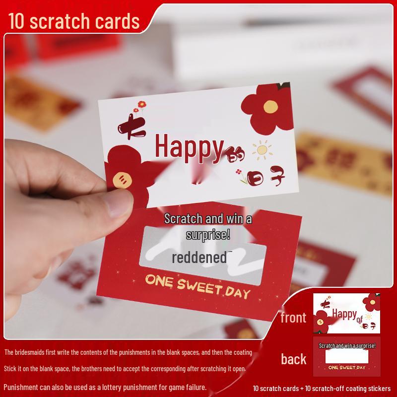 Bridal Prank Props: Groom's Morning Game Cards & Creative Photo Set