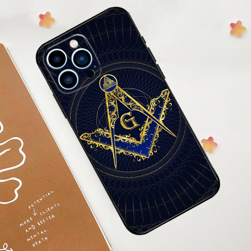 Freemasonry Logo Symbol Phone Case For iPhone 17 Pro Max 14 13 12 11 15 16 Pro Max mini 15 Plus 16e 17 Air Funda