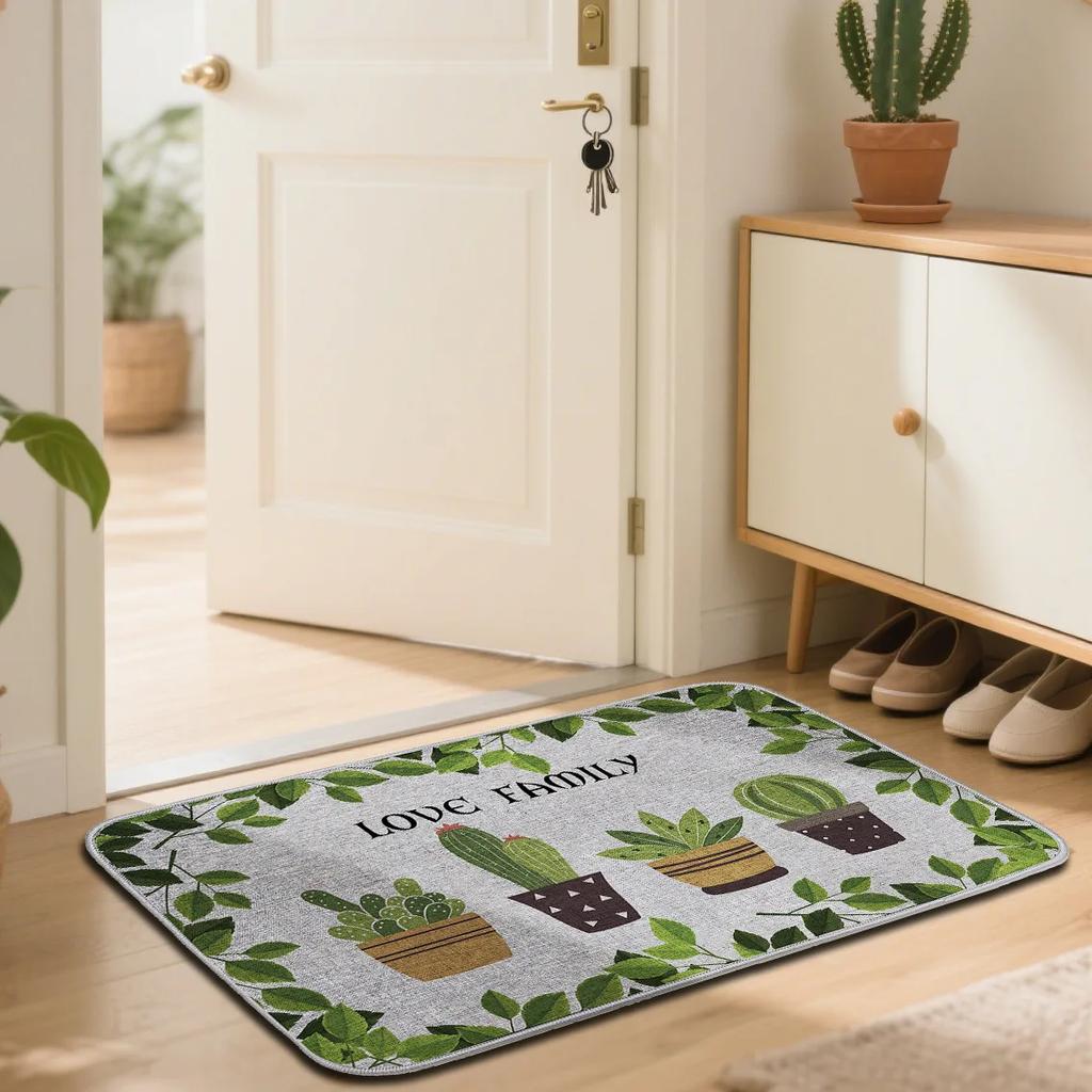 Blumen Fußmatte Bedruckte Hof Eingangstür Matten Rutschfest Badezimmer und Badezimmer Boden Teppich Retro Heimdekoration Matte