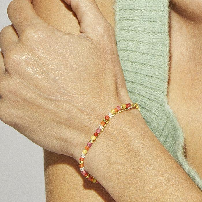 Luxenter Bracelet En Argent 925 Avec Cristaux Multicolores Finis En or Jaune 18K - Mbingu