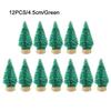 12 Pcs Christmas Tree Mini Pine With Wood Base Wooden Christmas Tree Snow Landscape Xmas Trees Xmas Tabletop Decorative Gifts