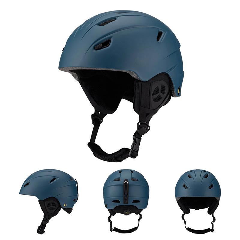 F-SH-47 Ski Helmet with Removable Liner and Ear Pads Goggles Compatible PC Material for All