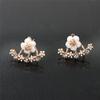 Korean Fashion Daisies Stud Earrings Temperament Simple Flower Double Sided Earrings For Women Statement Jewelry Studs