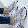 Large Size Casual Sports Shoes Women's Flying Woven Wedge Heel Round Head Lace-up Mesh Breathable Women's Shoes