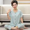 Women's Pajamas Short Sleeve Long Pants Loungewear Button Cardigan Set
