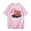 Classic Car Print Anime Tee-shirt Women Men Clothes Vintage Vehicle Short Sleeve Harajuku Unisex O-neck Tops Oversize Streetwear