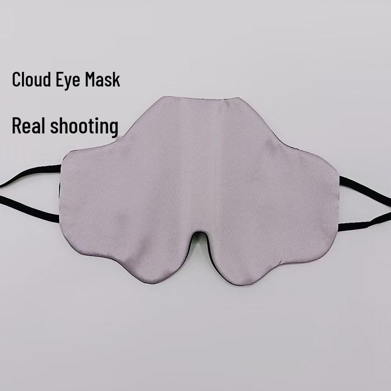 Silk Mulberry Double-Sided Blackout Eye Mask with Ear Loops for Sleep & Eye Fatigue Relief