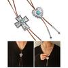 Damen Coole Choker Kreuzanhänger Halsband Schlüsselbeinkette Choker Bolo Tie Lariat Stil Kragen Schmuck