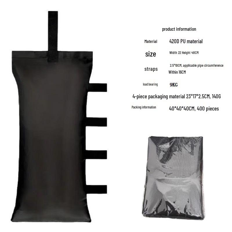 Four-Legged Tent Sandbag Set: Single Tube, Quick Open, No Assembly, for Fixed Rain Canopy & Sunshade Awning