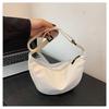 Women Solid Color Zipper Dumpling Bun Crossbody Bag Leisure Inclined Shoulder Bags Adjustable Band Strap Armpit Handbag