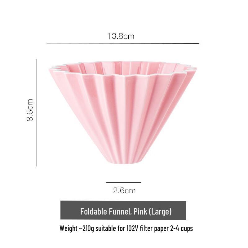 Oeny Ceramic Origami Pour-Over Coffee Filter Cup