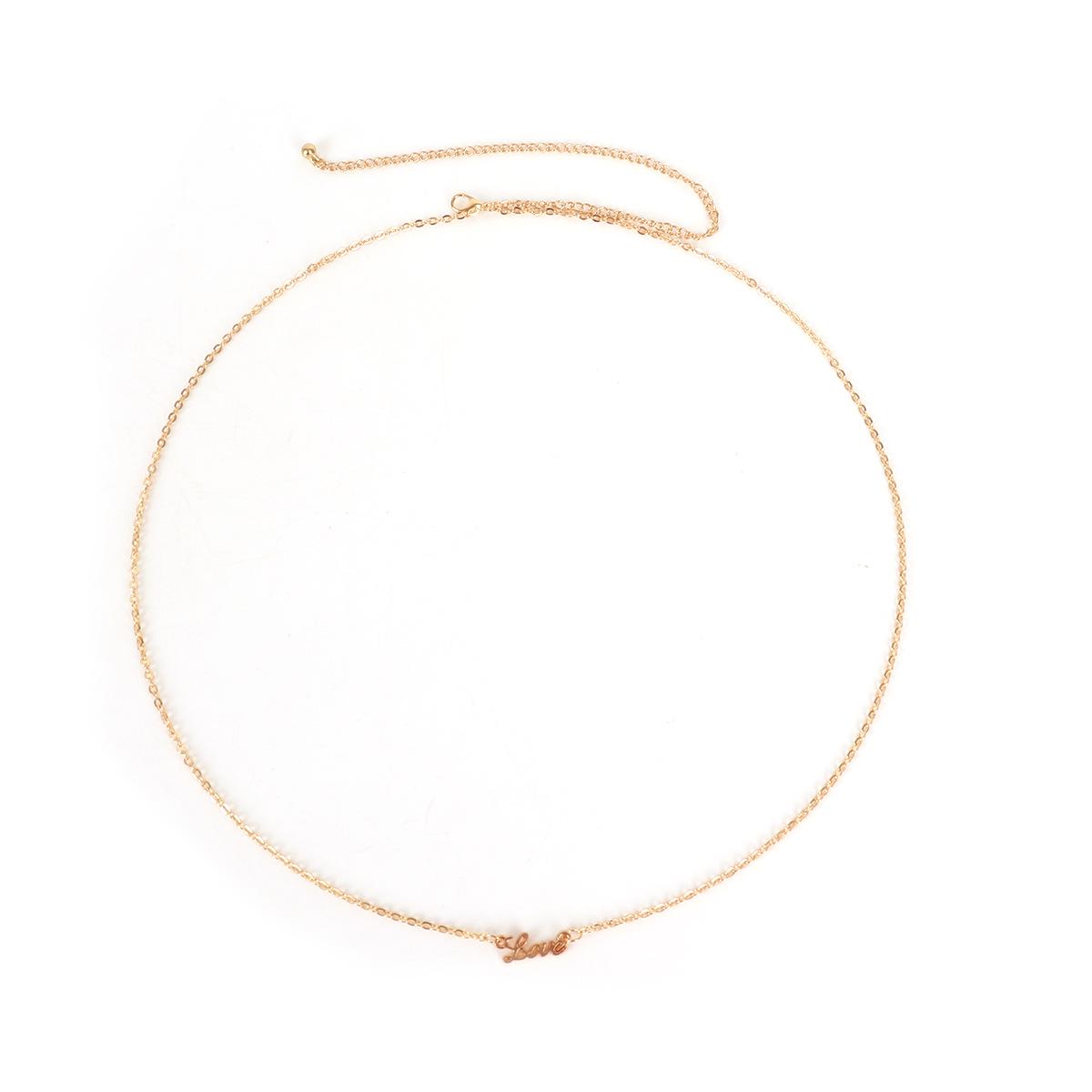 

Минималистичная цепочка на талию с буквой с позолотой 18 карат для женщин - Модный аксессуар для бикини золотой