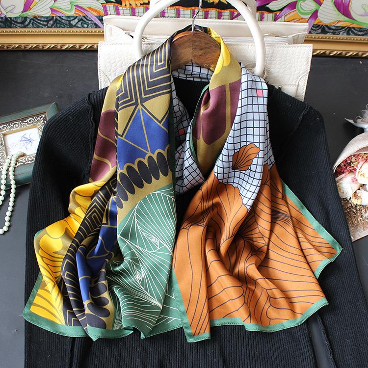 Unique bargain bargains, multiple colors available, mulberry silk silk pure crepe satin long scarves, scarves, silk scarves shawls, ladies' special