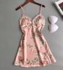 Black Lace Padded Camisole Nightgown - Sexy Hollowed-Out Sleepwear for Summer Nights