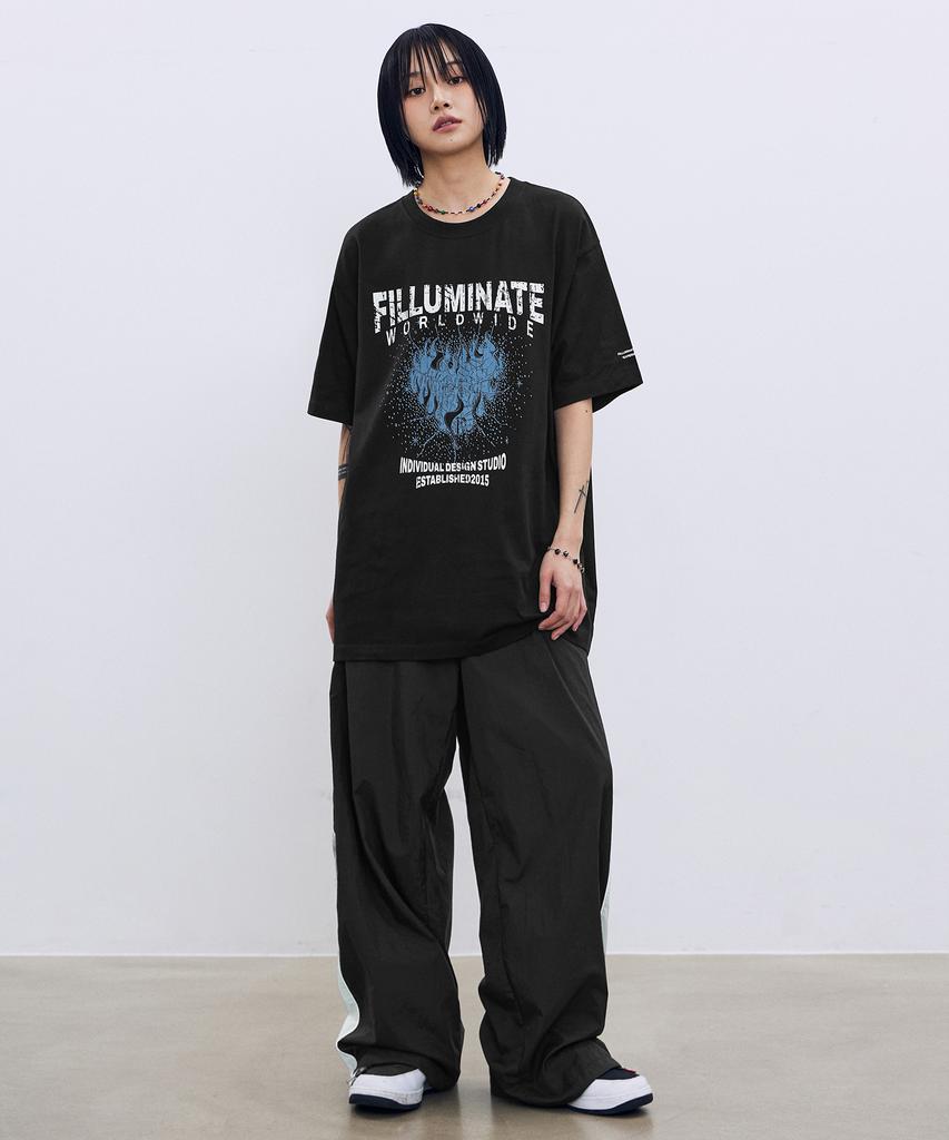 FILLUMINATE Burning Heart T-Shirt - Brown