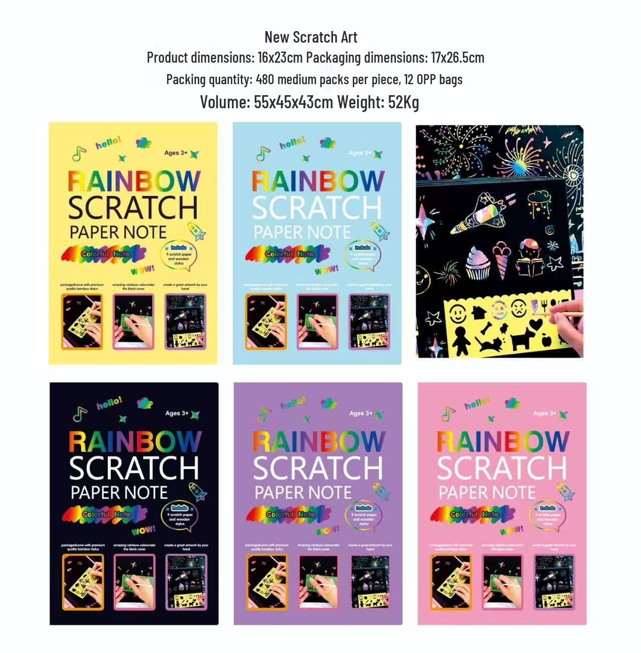 

Цветная книга Scratch Art - Обучающая раскраска Scratch своими руками для дней рождений и фестивалей
