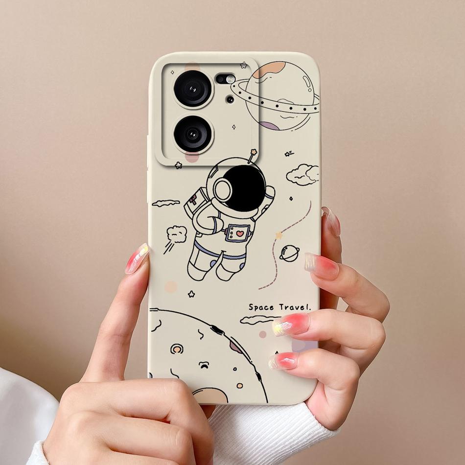 Case For Xiaomi 13T Pro Candy Painted Flowers Phone Cover For Xiaomi 13 T 13TPro Soft Liquid Silicone Shockproof Bumper Coque