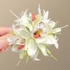 Elegante Blume Haarklammer 3D Exquisite Florale Haarklammer Stoff Frisch und Süß Seitenhaarklammer Für Hochzeiten Partys und Tägliches Tragen