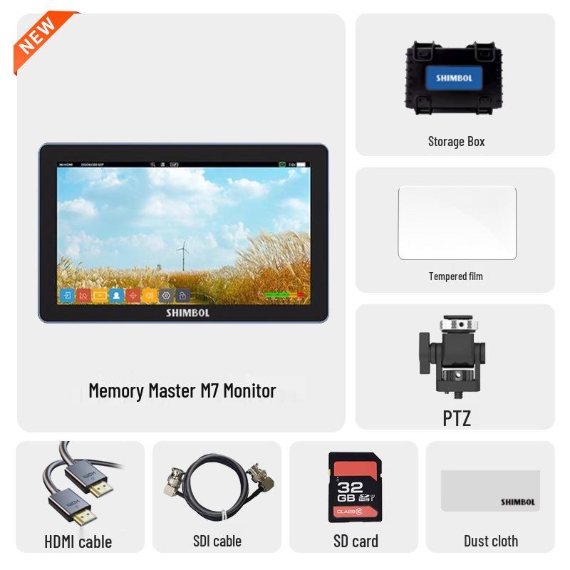 

7SHIMBOL Peng Memory Master M7 DSLR/Mirrorless Monitor with P3 Color Gamut and SDI Interface