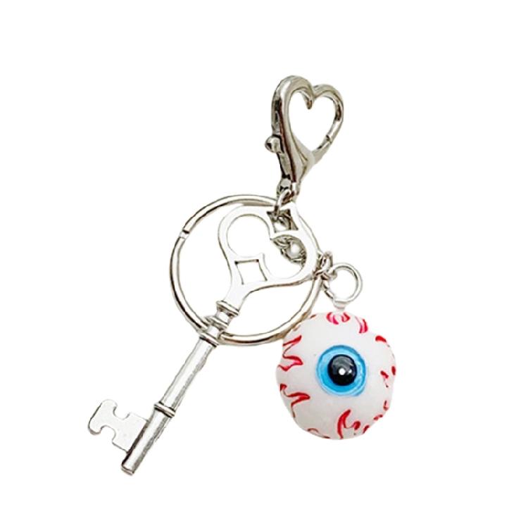 Stylish Beaded Eye Keychain Multifuntional Jewelry Fashion Bag Accessory Portable Key Holder Haloween Theme Key Ornament