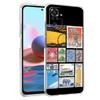 Telefono dėklas Xiaomi Redmi Note 15 14 5G 13 12 10 11 Pro Plus 4G 14C 13C 12C Minkštas TPU dangtelis Senovinis pašto ženklų dėlionė