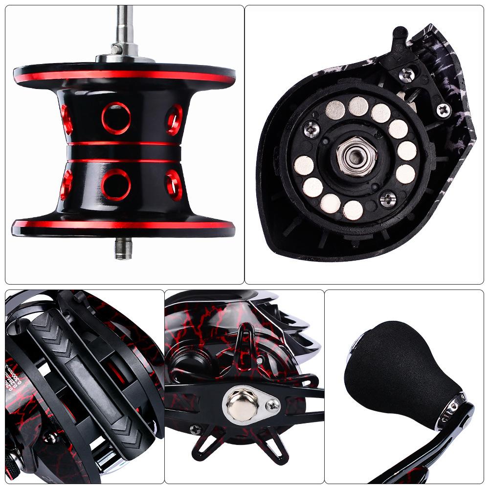 Magnetic Brake Bait Reel 18+1BB 7.2:1 Gear Ratio Maximum Resistance 10kg Metal Spool Fishing Reel Fishing Reel Freshwater Saltwater Universal