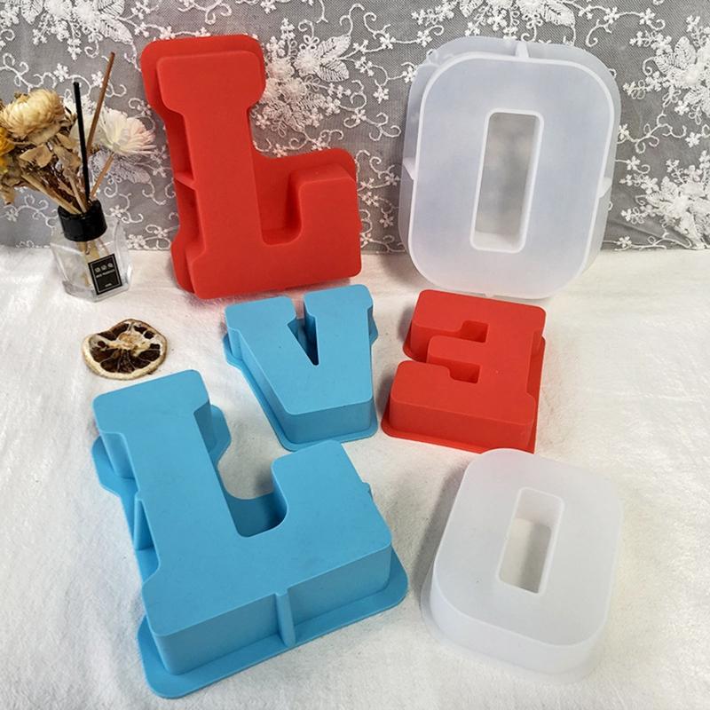 3D A~Z Letters Silicone Molds Epoxy Resin Mold DIY Crafts Polymer Clay Plaster Mold DIY Candle Handmade Soap Tools