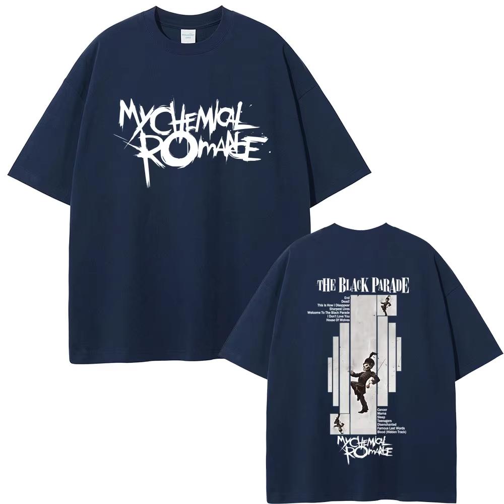 My Chemical Romance Album Graphics Cotton Shirt Men Retro Fashion New Summer Hip Hop Unisex Short Sleeve Loose Tshirt Fan Gift