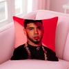 Latin Trap Rapper A-Anuel Aa Cushion Cover Pillowcase Short Plush Invisible Zipper Room Sofa Cushion Cover