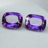 Natural Purple Tanzanite Loose Gemstone 16.54 Ct Cushion Shape Pair for Jewelry Making and Crafts