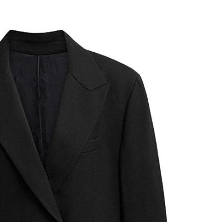 Coach Solid Color Double Breasted Casual Long Sleeve Blazer Women blazer Black CN472-BLK
