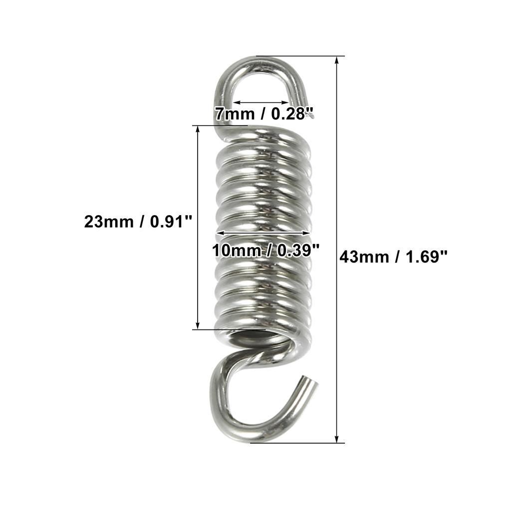 Motorcycles Universal Exhaust Pipe Spring 63mm 2.5" Stainless Steel Exhaust Pipe Spring Hook Modified Accessory